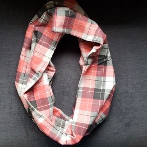 Handmade plaid cowl scarf